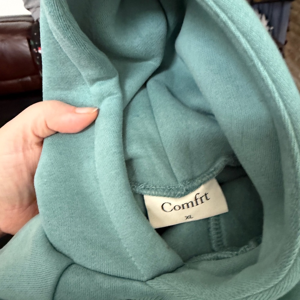 Comfrt Light Teal Dog Hoodie XL